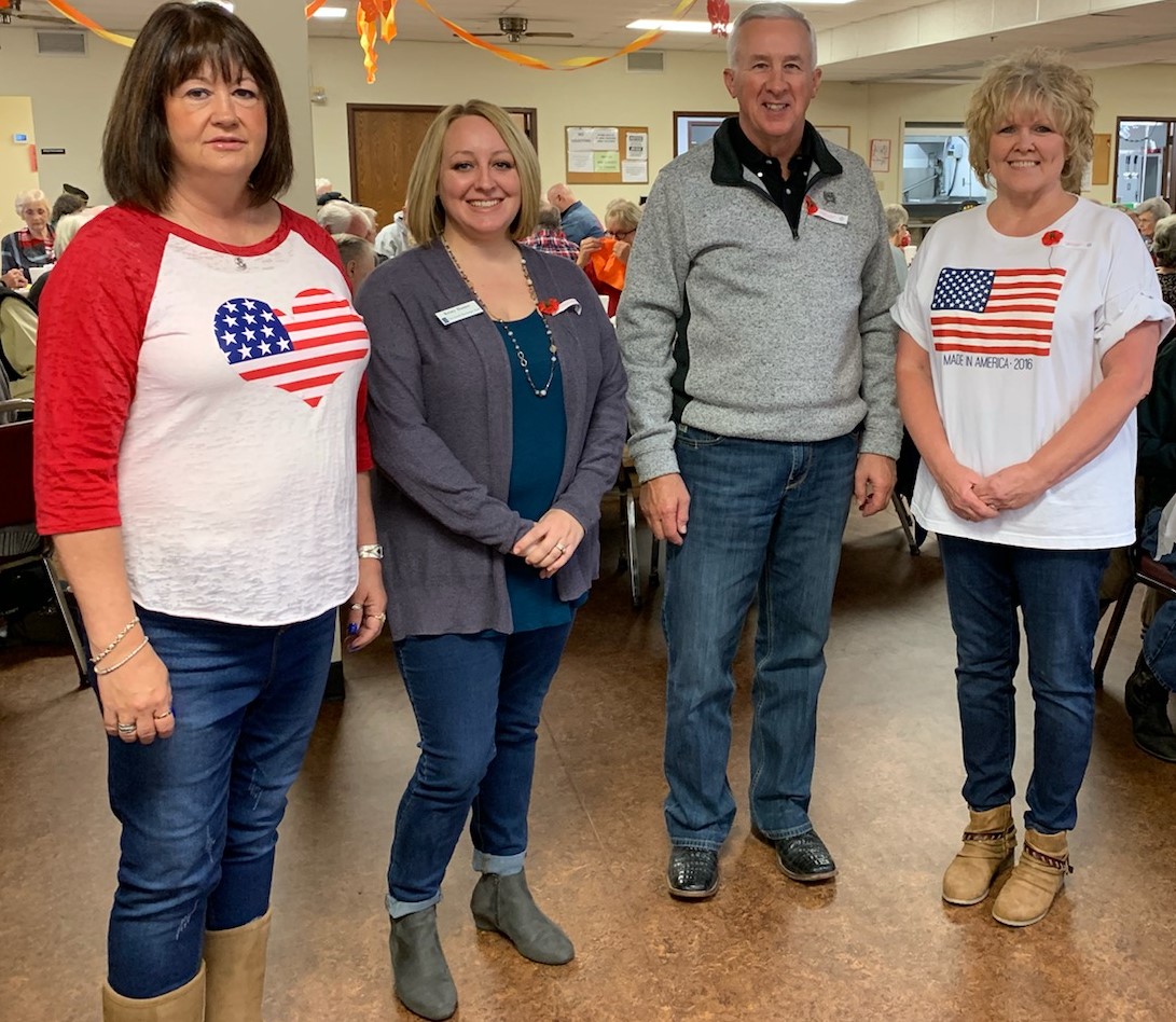 employees Becky Peebles, Kristy Hunter, Bill Fanning, and Sherry Ramsey