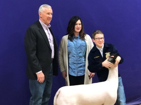 President Bill Fanning with Kristal and Karsen Stephens